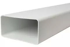 Rechthoekig kunststof ventilatiekanaal 110x55 lengte= 1 meter - K-1