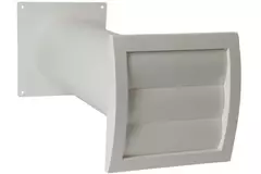 Geveldoorvoer SPK4 Ø125mm met beweegbare lamellen