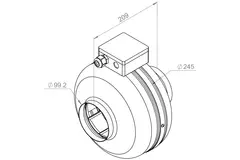 Ventilateur de gaine 100mm centrifuge - RS 100L 20