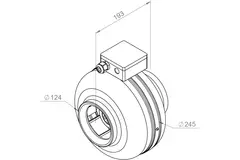Ventilateur de gaine 125mm centrifuge - RS 125L 20