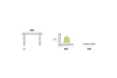Rodigas buitenunit Wandconsole 800x375x420mm