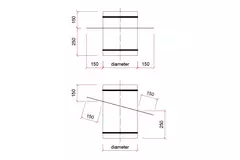 Plakplaat 53 graden Stream-Vent ventilatiekap diameter 630 mm
