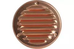 Metalen ventilatierooster rond 100 mm koper - MR100Cu