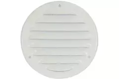 Metalen ventilatierooster rond 100mm wit - MR100 - RAL9016