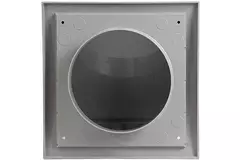 Gevelrooster met terugslagklep 150x150 mm diameter 100 mm grijs - ND10FVP