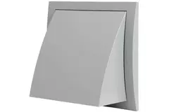 Gevelrooster met terugslagklep 150x150 mm diameter 100 mm grijs - ND10FVP