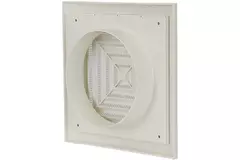 Plafondrooster vierkant 190x190 diameter: 125 wit - ND12G