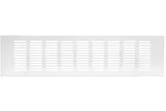 Grille de ventilation plinthe aluminium - blanc L = 400 mm x H = 100 mm - RA1040