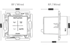Duco CO2 ruimtesensor met bediening RF/Wired wit