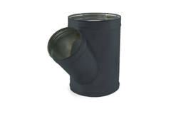 Té de Ø 315 mm - Ø 250 mm pour conduit rigide galvanisé (45°) - sur mesure RAL7016