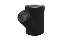 Té de Ø 200 mm - Ø 160 mm pour conduit rigide galvanisé (45°) - sur mesure RAL9005