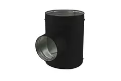 Té de Ø 400 mm - Ø 250 mm pour conduit rigide galvanisé (90°) - sur mesure RAL9005