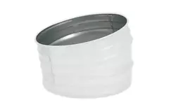 Coude rond spiralé 15° Ø 100 mm  - sur mesure RAL9010