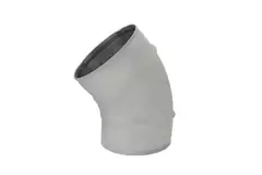 Coude spiralé rond 45° Ø 80 mm pour conduit rigide galvanisé - sur mesure RAL7035