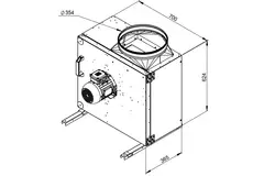 Ventilateur de caisson gaz de combustion F400 - MPS 355 D4 F4 30
