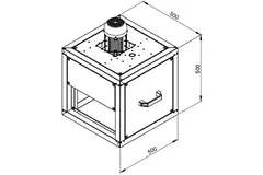 Ventilateur de caisson gaz de combustion avec flux linéaire - MPC 225 D2 F4 TI30
