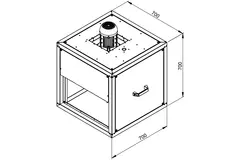 Boxventilator rookgas met lineaire flow - MPC 355 D4 F4 TI30