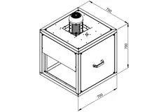 Ventilateur de caisson gaz de combustion avec flux linéaire - MPC 450 D4 F4 TI30