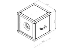 Ventilateur de caisson débit d'air extérieur du moteur - MPC 225 EC T30