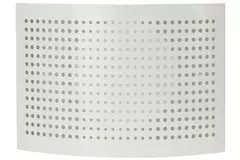 Ventilatie toevoer ventiel Ø 125mm met geperforeerde kap voor wandmontage WIT - DTQA125