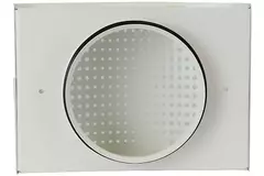 Ventilatie toevoer ventiel Ø 125mm met geperforeerde kap voor wandmontage WIT - DTQA125