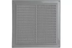 Ventilatierooster vierkant met grill 250x250 grijs