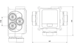 Vent-Axia Multihome AEC advance 368 m³/h Bluetooth + CO2 sensor + vochtsensor - euro stekker