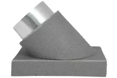 Thermoduct 90 graden aftak stuk 80 mm