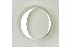 Ronde kunststof muurplaat met terugslagklep diameter: 100mm AFV100
