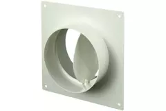 Ronde kunststof muurplaat met terugslagklep diameter: 150mm - AFV150