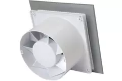 Badkamer ventilator Ø 100 mm met trekkoord en stekker - glazen front satijn goud