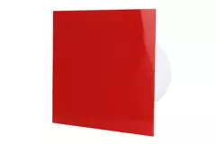 Air Roxy badkamerventilator met aansluitdiameter 100 mm met trekkoord en stekker - kunststof front rood