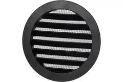 Aluminium buitenlucht muur rooster rond - Ø 125mm - ZWART