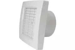 Badkamerventilator Ø 100 mm Wit met automatische sluitklep, timer en vochtsensor - luxe X100ZHT