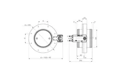 Brandklep rond compact 100 mm servomotor 230V - E-FDC DD M230 D100