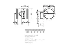 Clapet coupe-feu rond 250 mm à commande manuelle - E-FDC25 D250 R