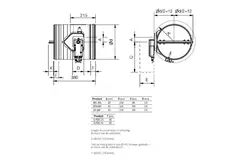 Brandklep rond 100 mm servomotor 24V - E-FDC25 D100 M24 S