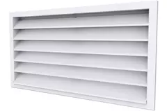 Buitenmuurrooster aluminium 1400x800 - RAL 9003