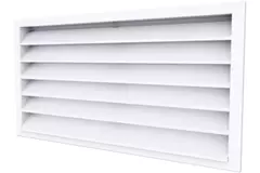 Buitenmuurrooster gegalvaniseerd staal 1600x500 - RAL 9016