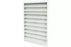 Grille murale extérieure 300x800 aluminium avec ailettes fixes - couleur mixte RAL 9010