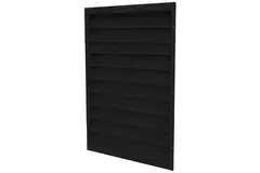 Grille murale extérieure 1200x1800 en acier avec ailettes fixes - couleur mixte RAL 9005