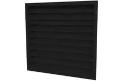 Grille murale extérieure 300x300 en acier avec ailettes fixes - couleur mixte RAL 9005