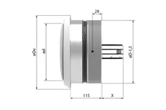 Brandvlinderklep rond 100mm met ventilatieventiel - E-BFDC V EI120S D100