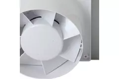 Badkamer ventilator Ø 100 mm met trekkoord en stekker - glazen front satijn goud