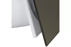 Badkamer ventilator Ø 100 mm met trekkoord en stekker - glazen front satijn goud