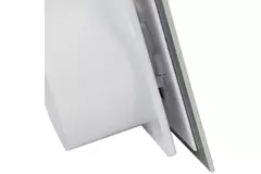 Badkamer ventilator Ø 100 mm met timer en inschakelvertraging - glazen front satijn zilver