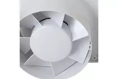 Badkamer ventilator Ø 100 mm met timer en inschakelvertraging - glazen front satijn zilver