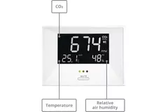 CO2 monitor - air indicator inclusief temperatuur en vocht weergave