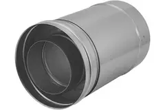 Raccord concentrique de 80 - 125 mm de diamètre I316/I304 (D0,5/D0,5) (avec caoutchouc d'étanchéité pour conduit interne)