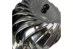 Windgedreven dakventilator Cowl 250 mm RVS inclusief plakplaat - 180m3/h